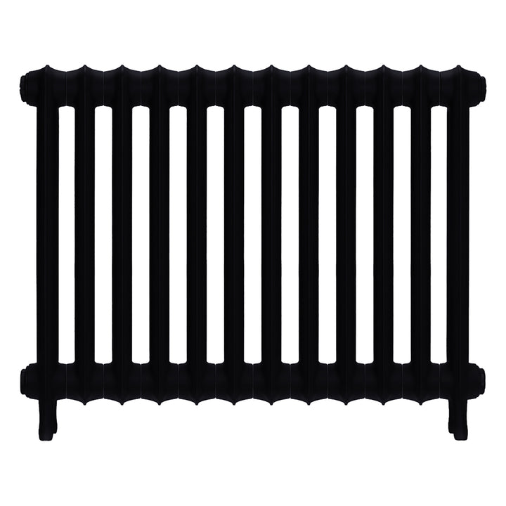 Emmeline II - Matt Black Cast Iron Column Radiator H613mm x W828mm 2 Column - Wall Hung