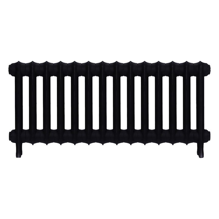 Emmeline II - Matt Black Cast Iron Column Radiator H413mm x W961mm 2 Column - Wall Hung