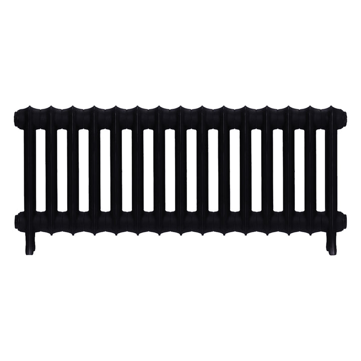 Emmeline II - Matt Black Cast Iron Column Radiator H413mm x W1028mm 2 Column - Wall Hung
