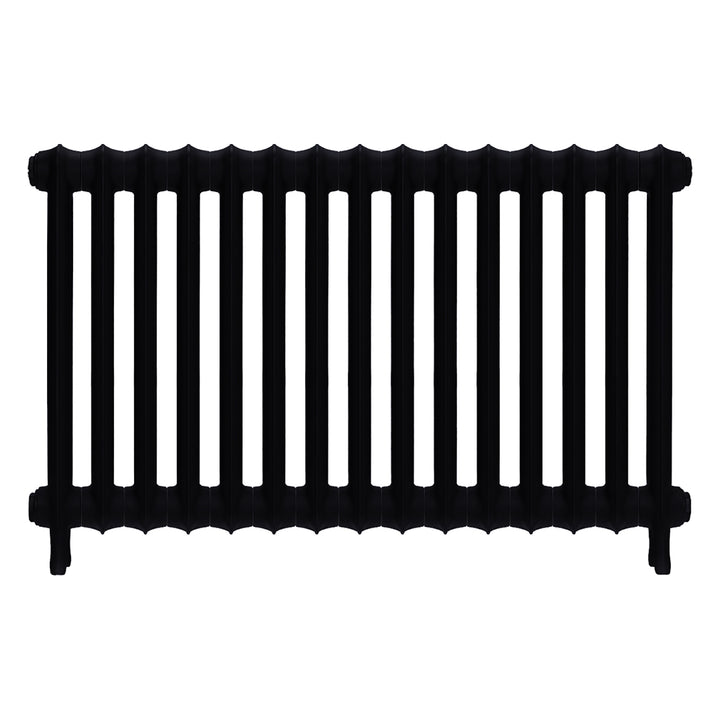 Emmeline II - Matt Black Cast Iron Column Radiator H613mm x W1028mm 2 Column - Wall Hung