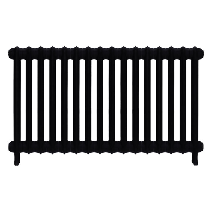 Emmeline II - Matt Black Cast Iron Column Radiator H613mm x W1094mm 2 Column - Wall Hung