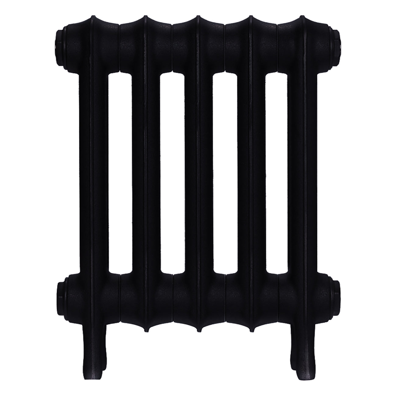 Emmeline II - Matt Black Cast Iron Column Radiator H413mm x W363mm 2 Column - Wall Hung