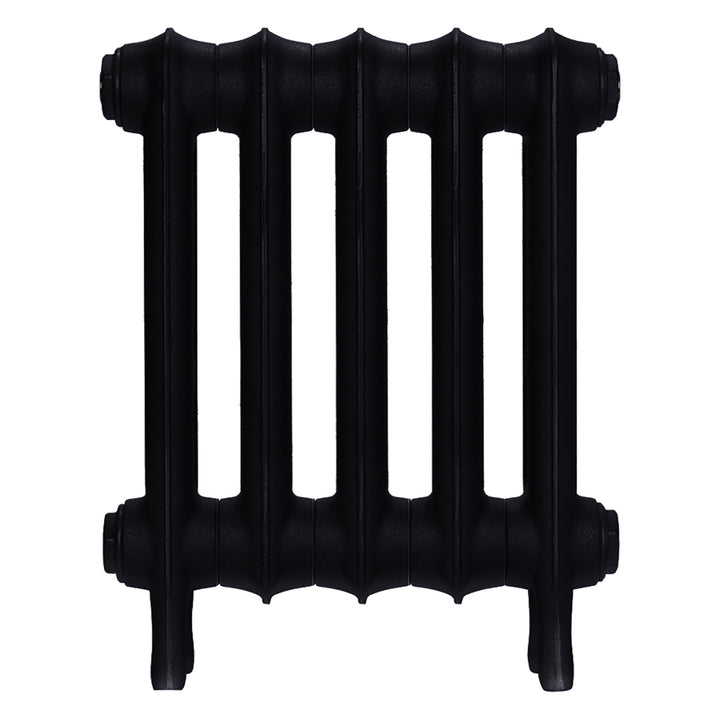 Emmeline II - Matt Black Cast Iron Column Radiator H413mm x W363mm 2 Column - Wall Hung