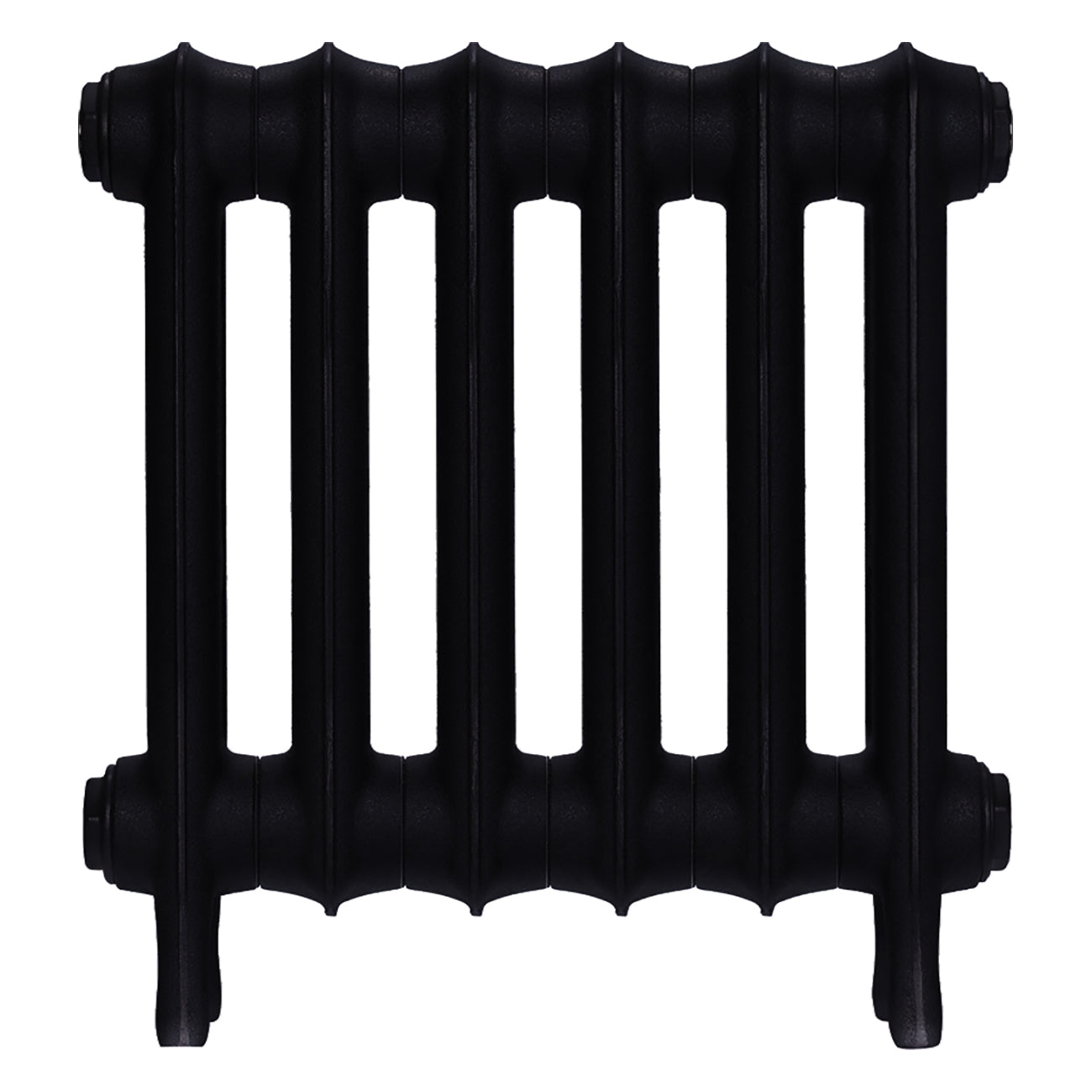 Emmeline II - Matt Black Cast Iron Column Radiator H413mm x W429mm 2 Column - Wall Hung