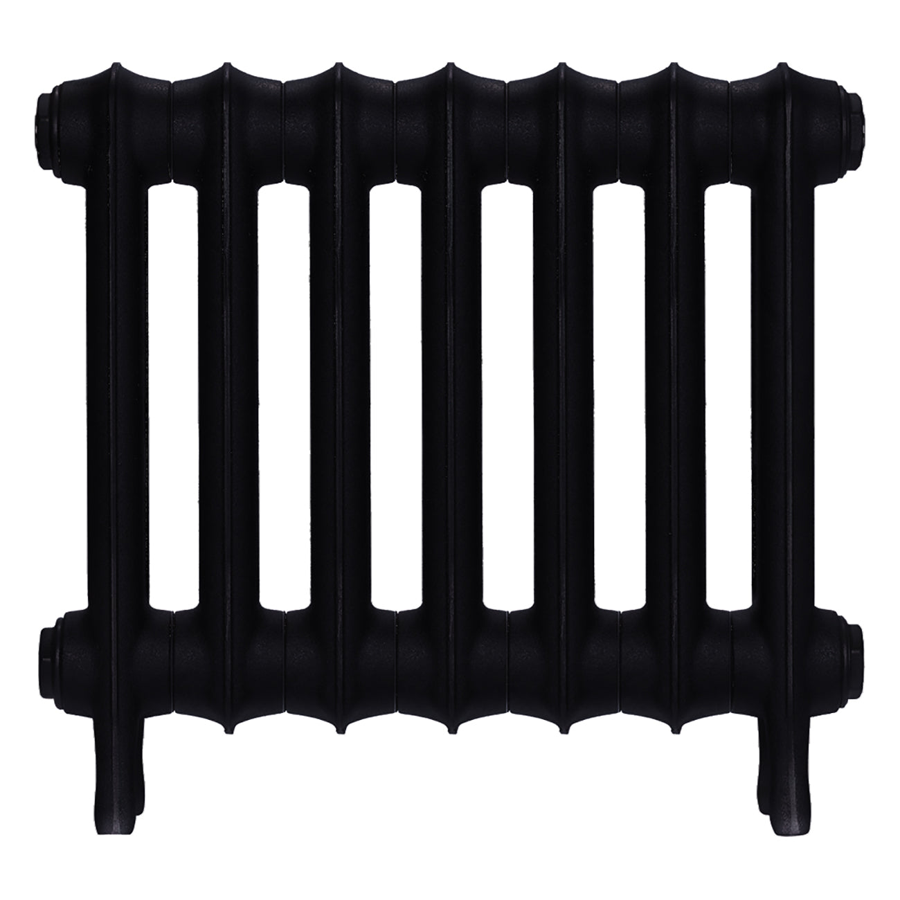 Emmeline II - Matt Black Cast Iron Column Radiator H413mm x W496mm 2 Column - Wall Hung
