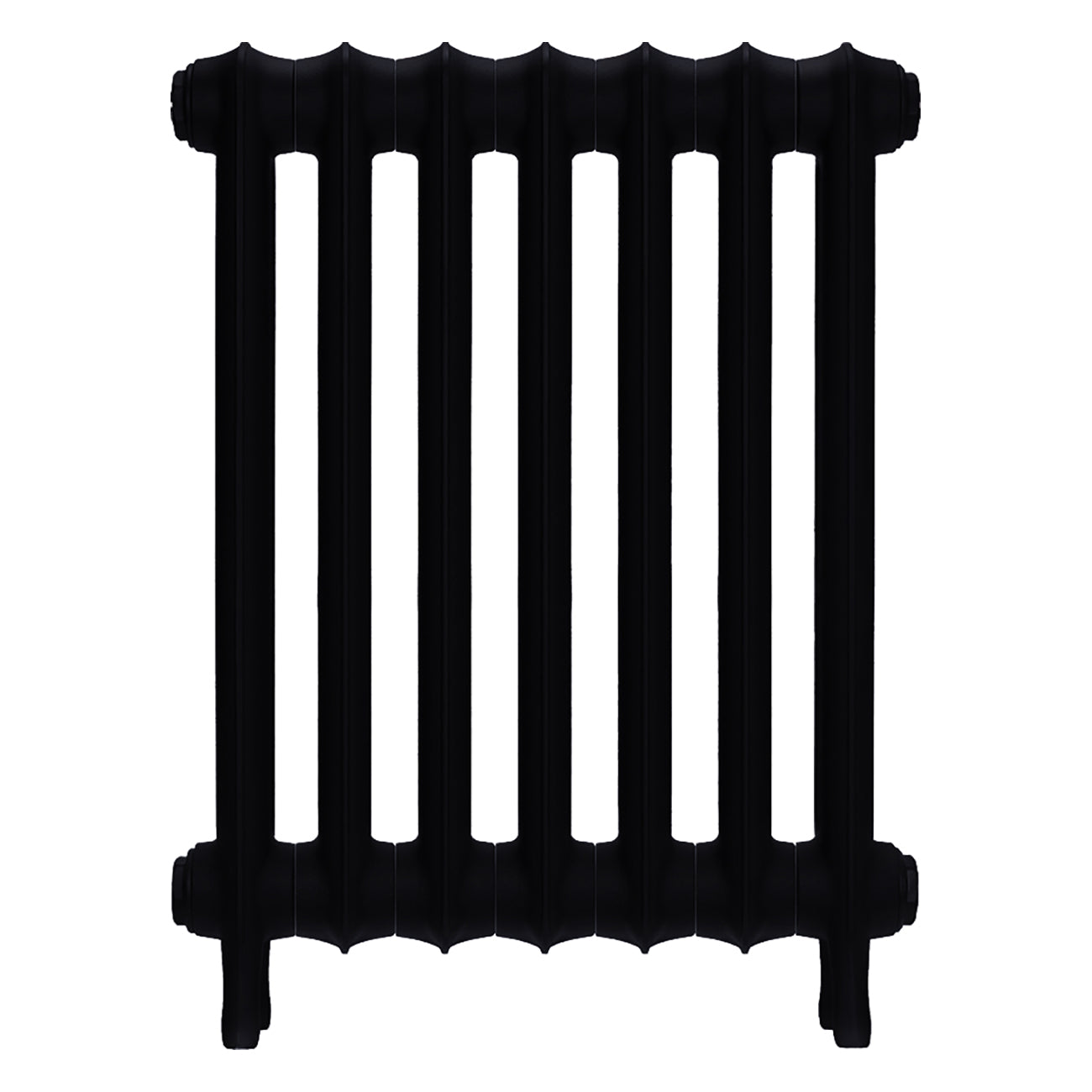 Emmeline II - Matt Black Cast Iron Column Radiator H613mm x W496mm 2 Column - Wall Hung