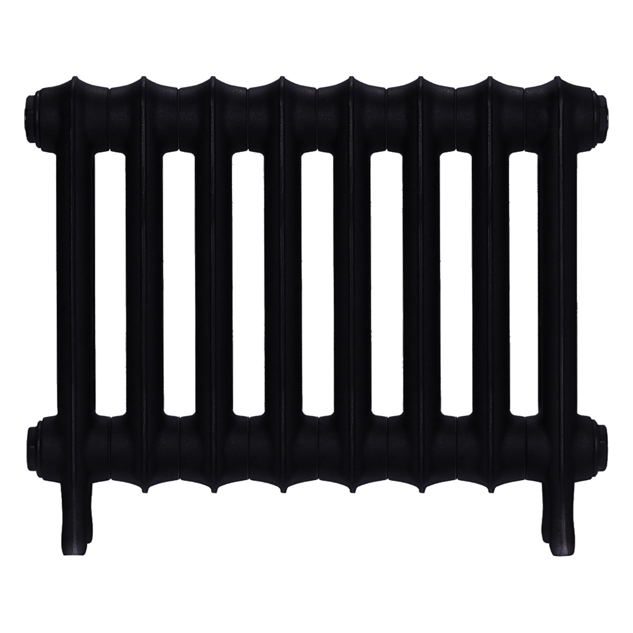 Emmeline II - Matt Black Cast Iron Column Radiator H413mm x W562mm 2 Column - Wall Hung