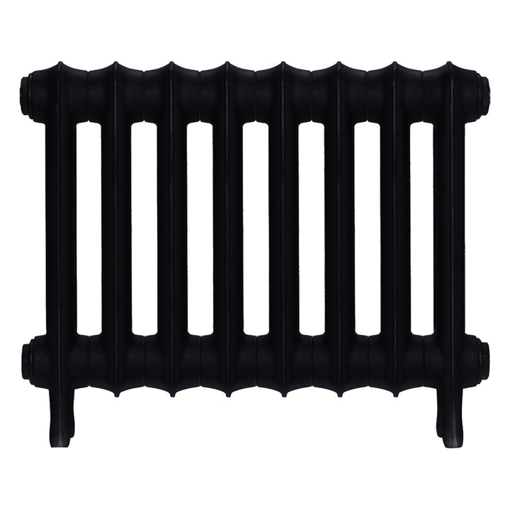 Emmeline II - Matt Black Cast Iron Column Radiator H413mm x W562mm 2 Column - Wall Hung