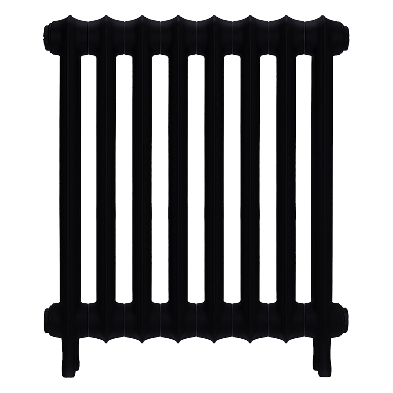 Emmeline II - Matt Black Cast Iron Column Radiator H613mm x W562mm 2 Column - Wall Hung