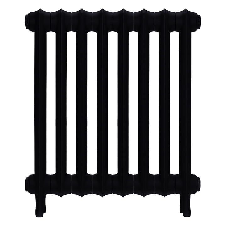 Emmeline II - Matt Black Cast Iron Column Radiator H613mm x W562mm 2 Column - Wall Hung
