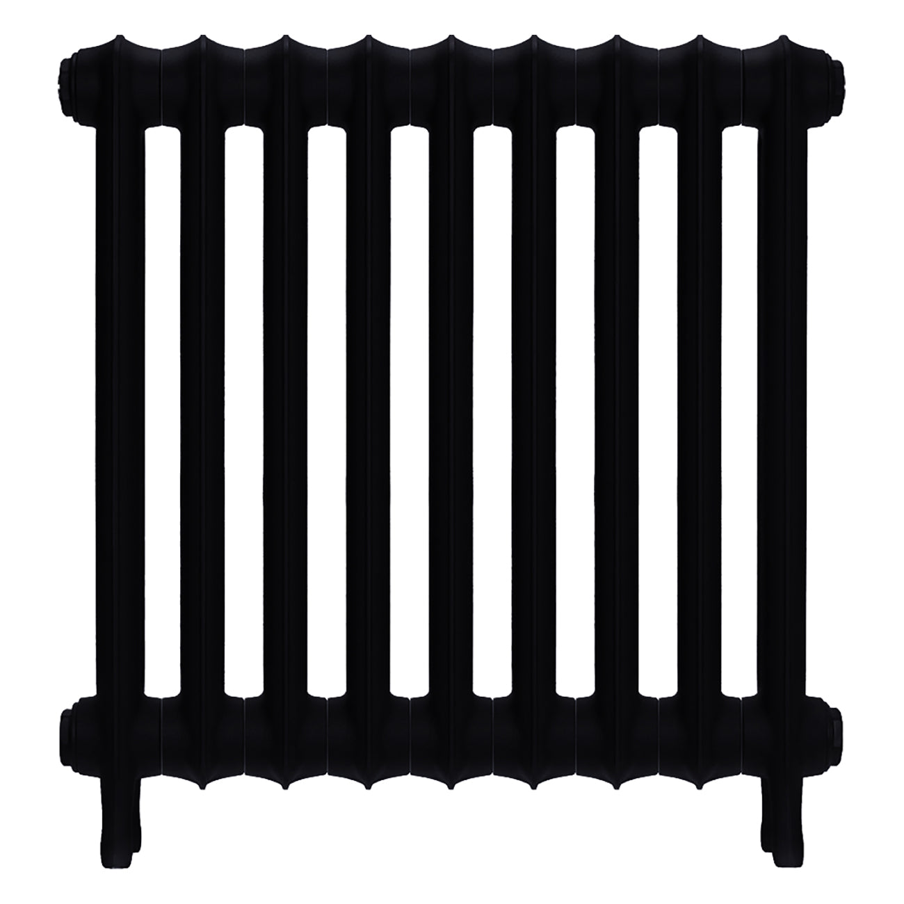 Emmeline II - Matt Black Cast Iron Column Radiator H613mm x W629mm 2 Column - Wall Hung