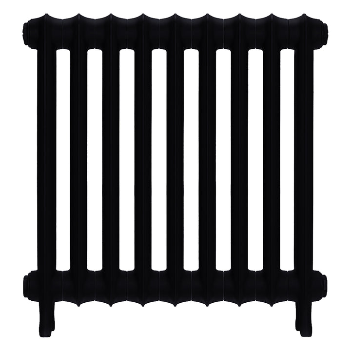 Emmeline II - Matt Black Cast Iron Column Radiator H613mm x W629mm 2 Column - Wall Hung