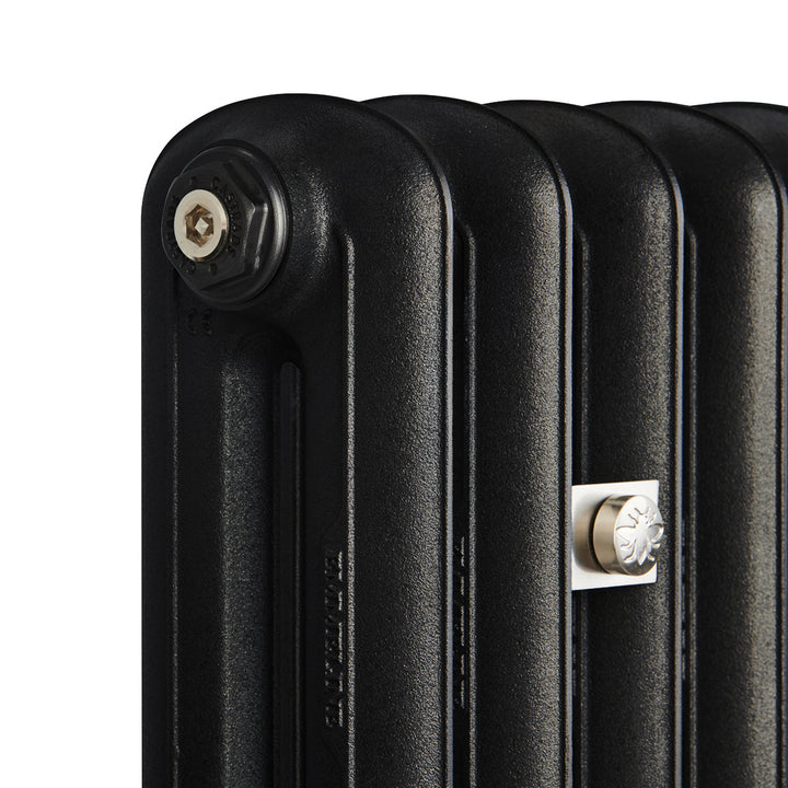 Emmeline II - Matt Black Cast Iron Column Radiator H413mm x W230mm 2 Column - Wall Hung