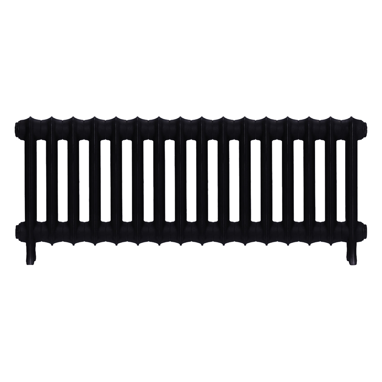 Emmeline III - Matt Black Cast Iron Column Radiator H416mm x W1094mm 3 Column - Wall Hung
