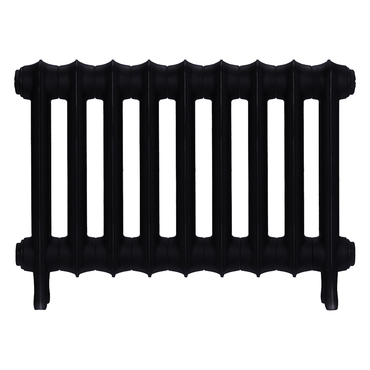 Emmeline III - Matt Black Cast Iron Column Radiator H416mm x W629mm 3 Column - Wall Hung
