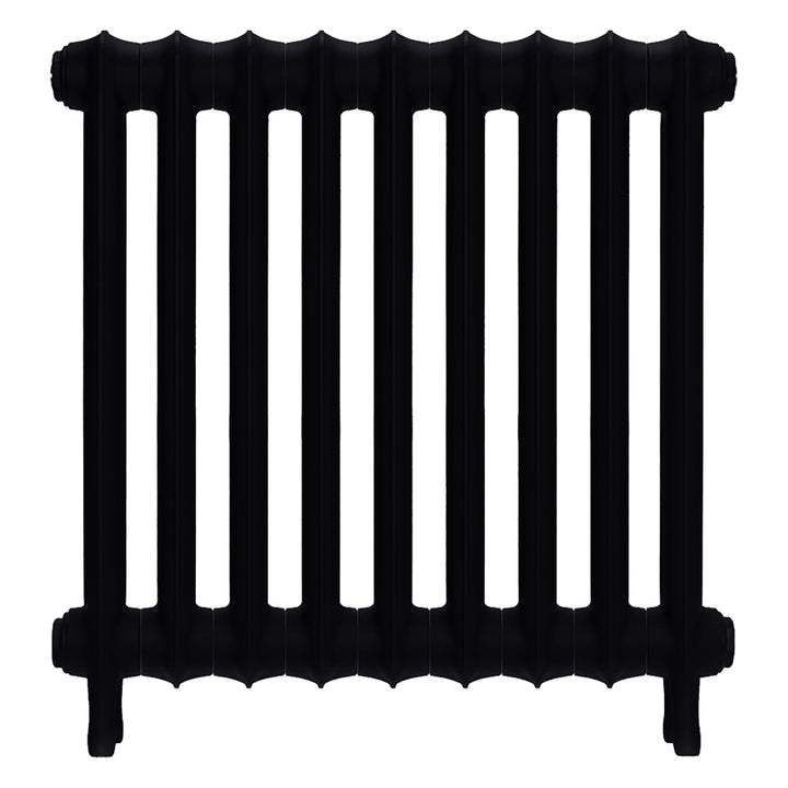 Emmeline III - Matt Black Cast Iron Column Radiator H616mm x W629mm 3 Column - Wall Hung