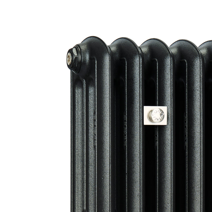Emmeline III - Matt Black Cast Iron Column Radiator H416mm x W363mm 3 Column - Wall Hung