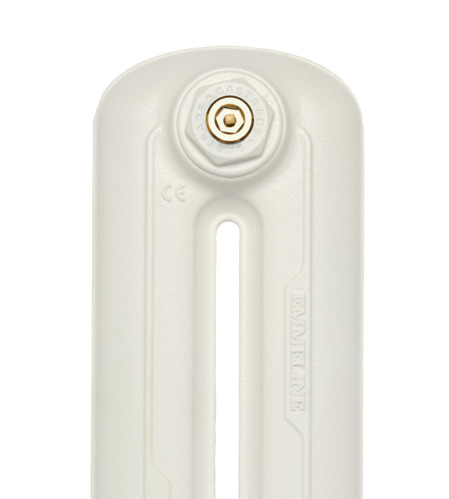 Emmeline II - Chalk White Cast Iron Column Radiator H670mm x W363mm 2 Column - Floor Standing