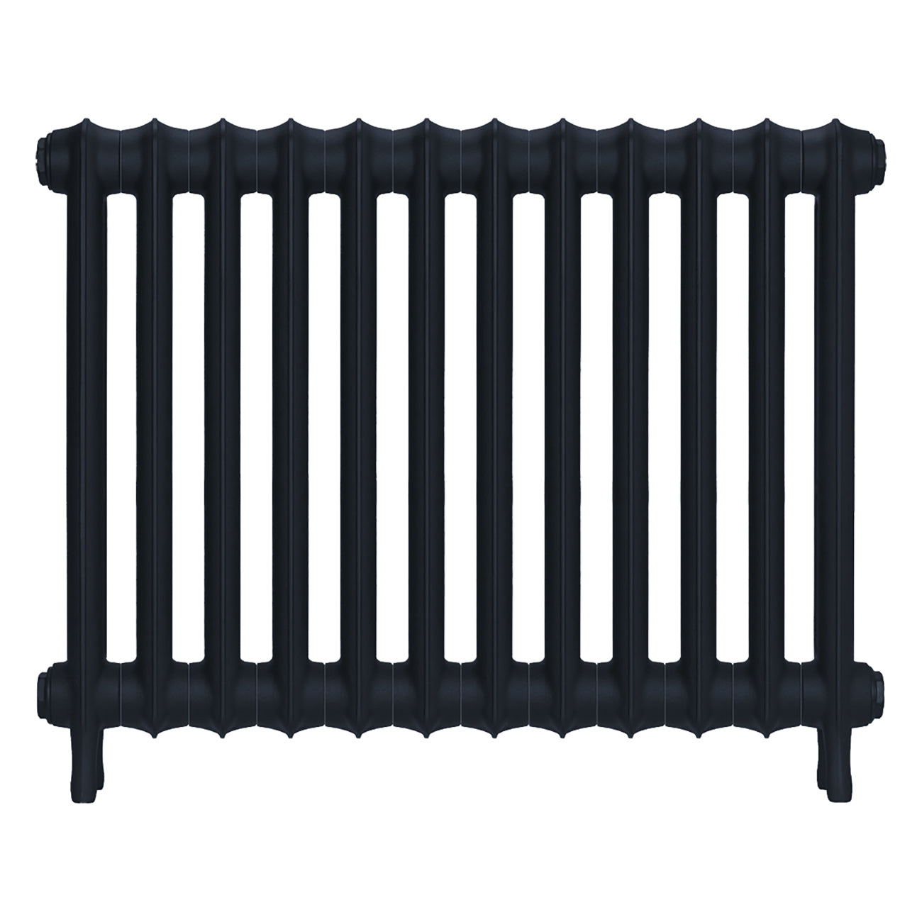 Emmeline I - Midnight Ink Cast Iron Column Radiator H607mm x W828mm 1 Column - Wall Hung