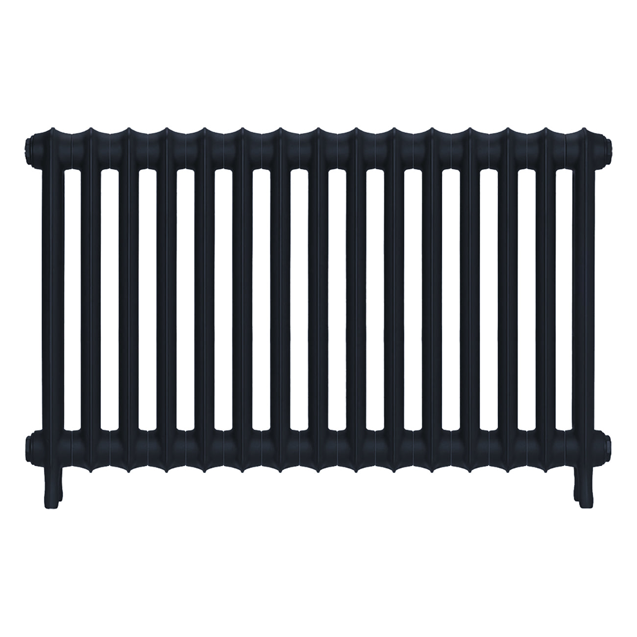 Emmeline I - Midnight Ink Cast Iron Column Radiator H607mm x W1028mm 1 Column - Wall Hung