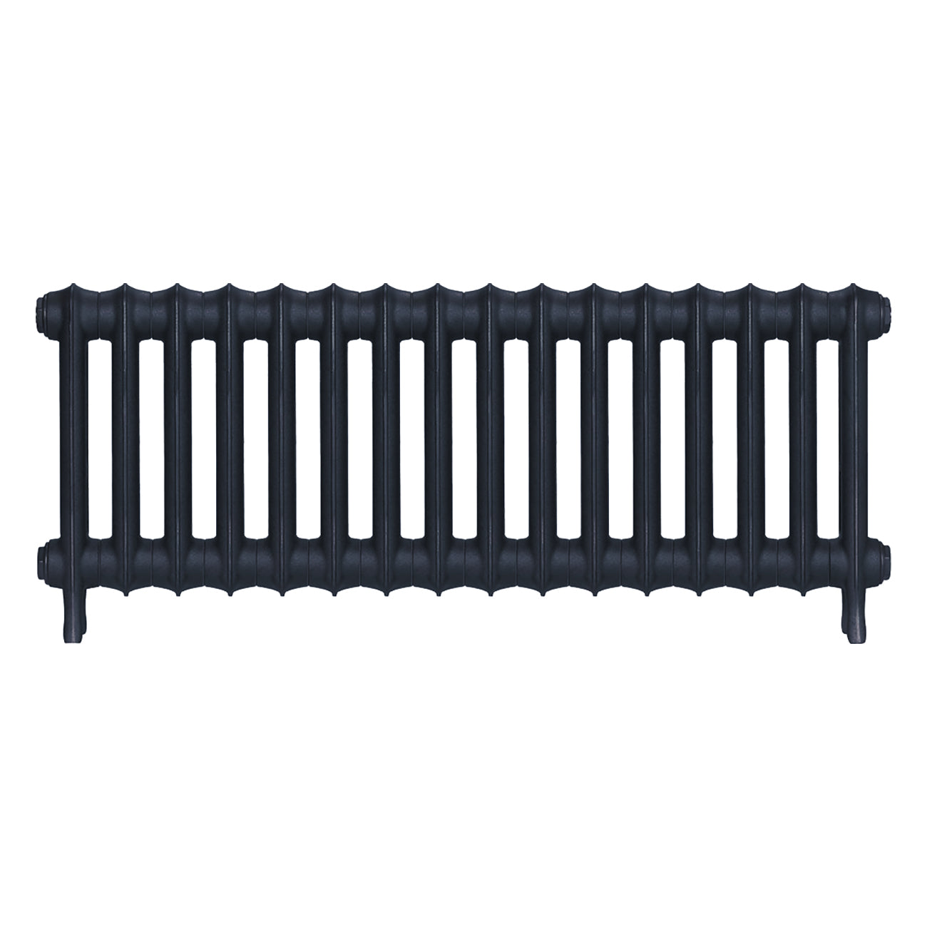 Emmeline I - Midnight Ink Cast Iron Column Radiator H407mm x W1094mm 1 Column - Wall Hung