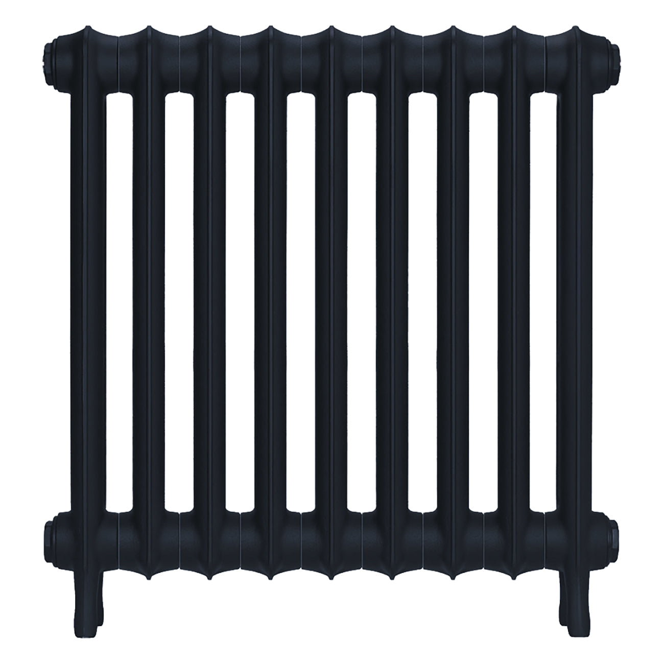 Emmeline I - Midnight Ink Cast Iron Column Radiator H607mm x W629mm 1 Column - Wall Hung