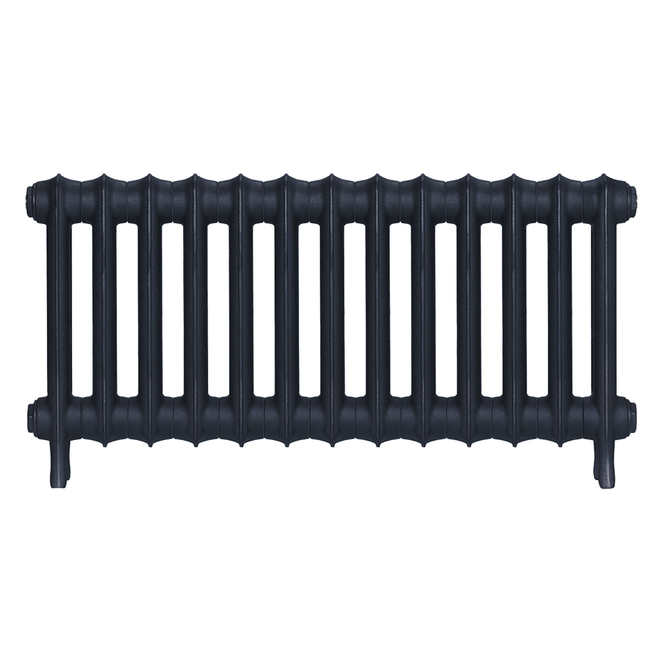 Emmeline II - Midnight Ink Cast Iron Column Radiator H413mm x W895mm 2 Column - Wall Hung