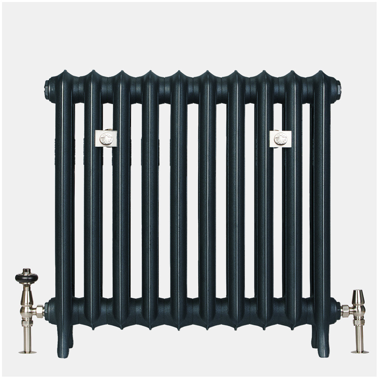 Emmeline II - Midnight Ink Cast Iron Column Radiator H670mm x W828mm 2 Column - Floor Standing