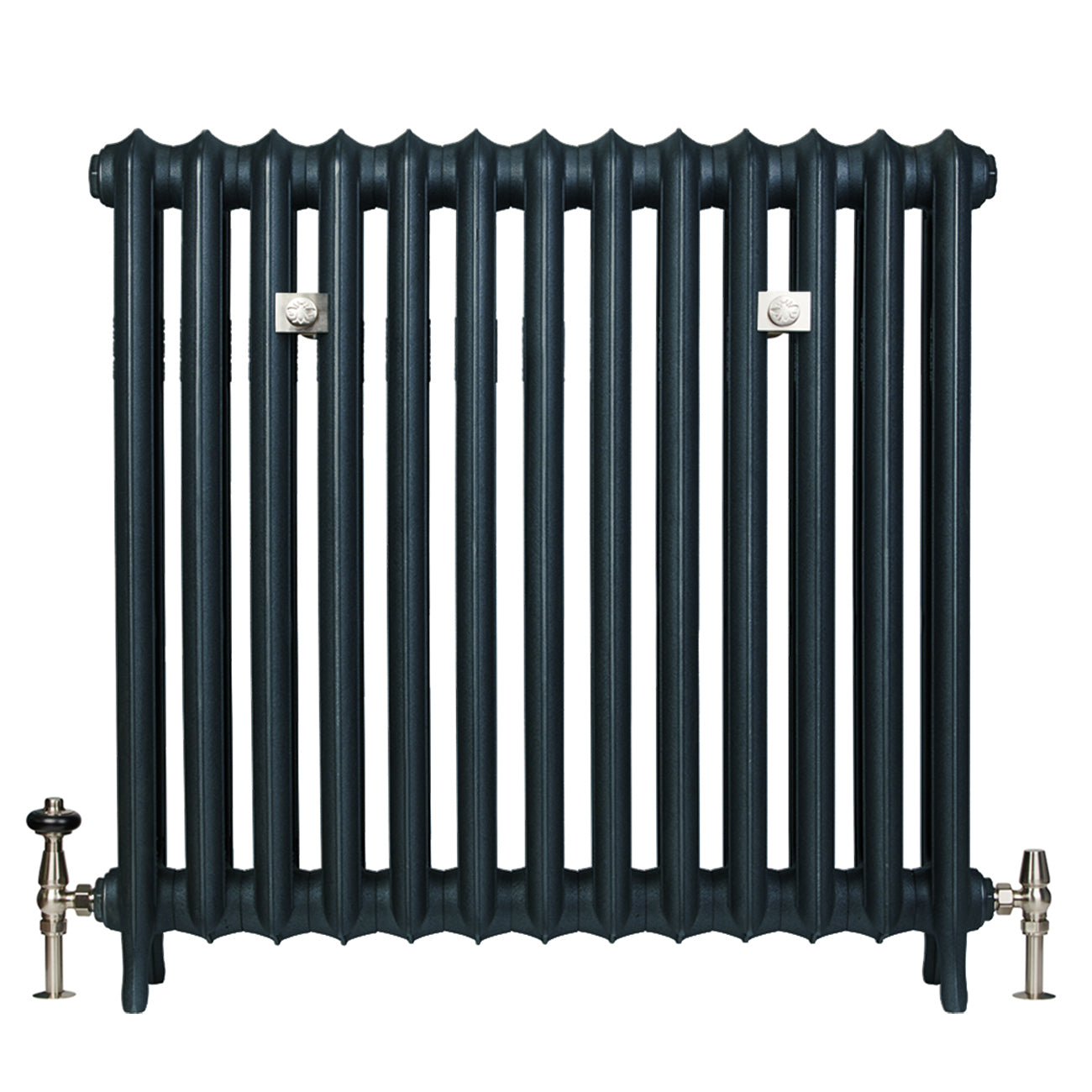 Emmeline II - Midnight Ink Cast Iron Column Radiator H870mm x W695mm 2 Column - Floor Standing