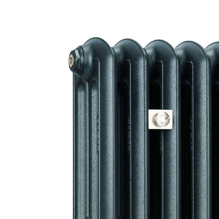 Emmeline III - Midnight Ink Cast Iron Column Radiator H670mm x W230mm 3 Column - Floor Standing