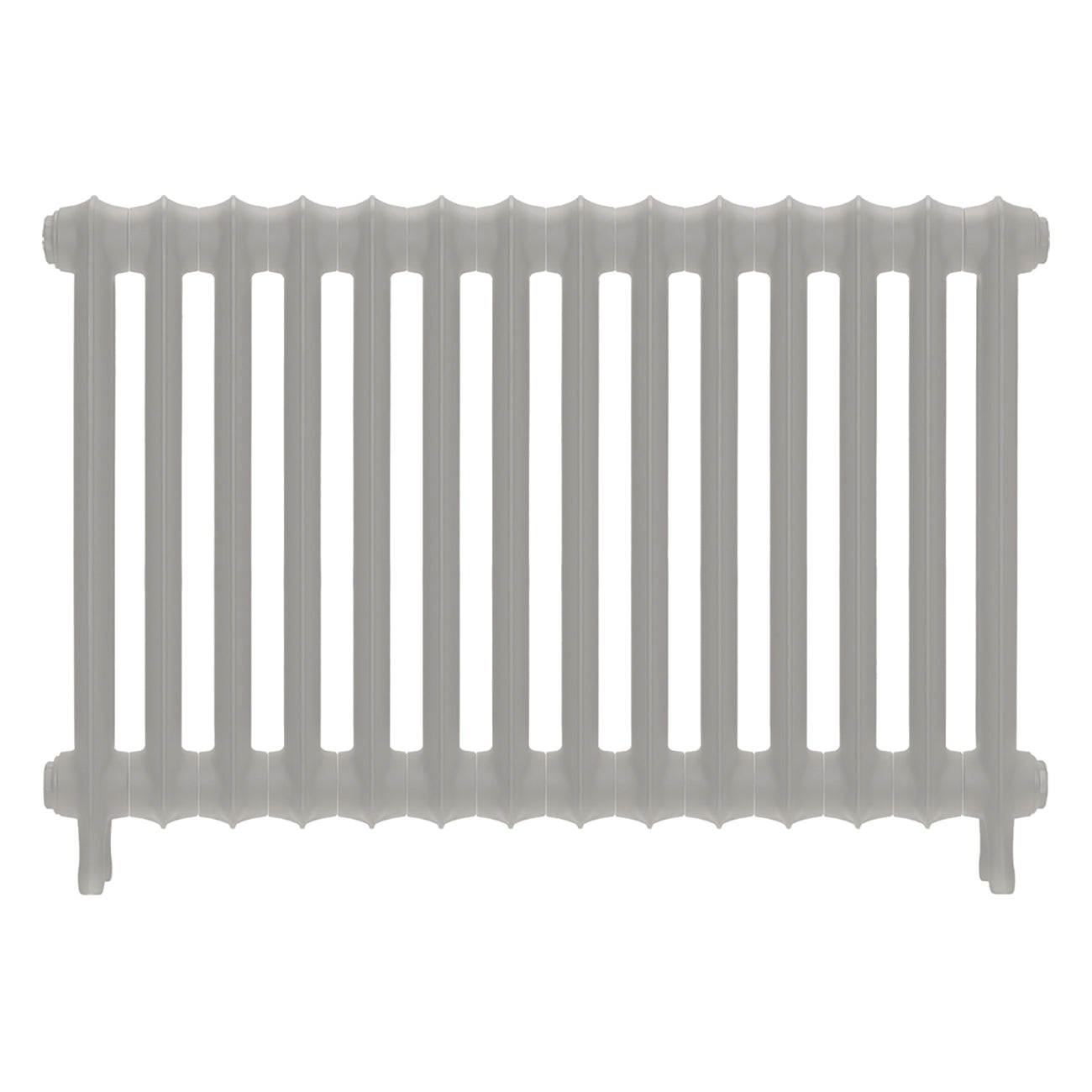 Emmeline I - Pebble Grey Cast Iron Column Radiator H607mm x W961mm 1 Column - Wall Hung