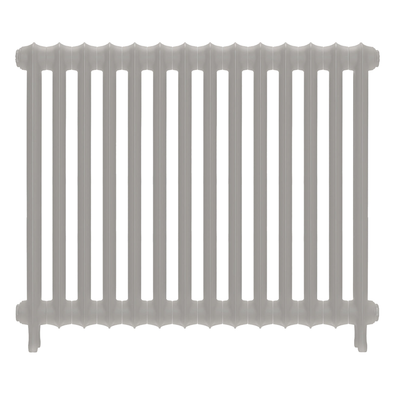 Emmeline I - Pebble Grey Cast Iron Column Radiator H807mm x W961mm 1 Column - Wall Hung