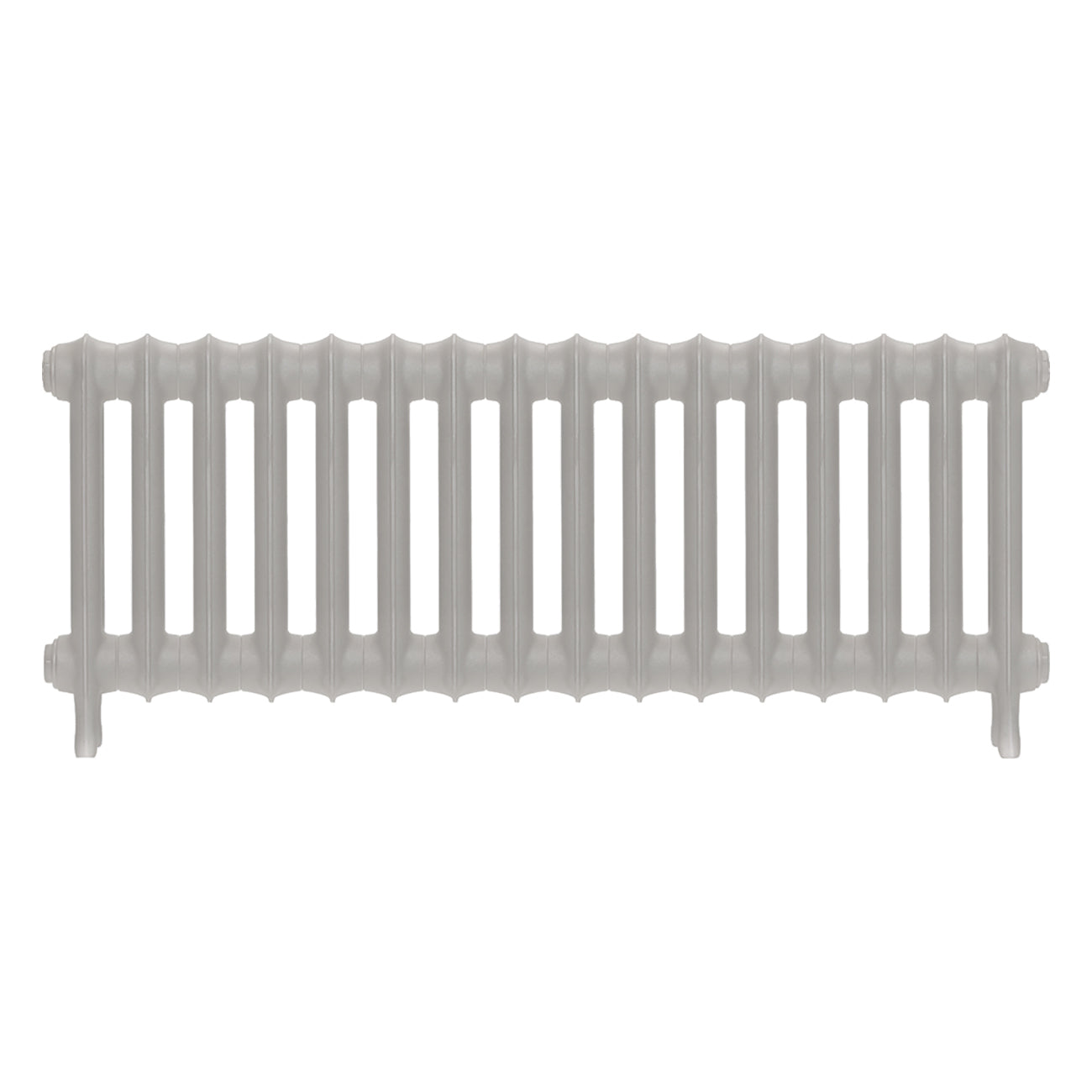 Emmeline I - Pebble Grey Cast Iron Column Radiator H407mm x W1094mm 1 Column - Wall Hung