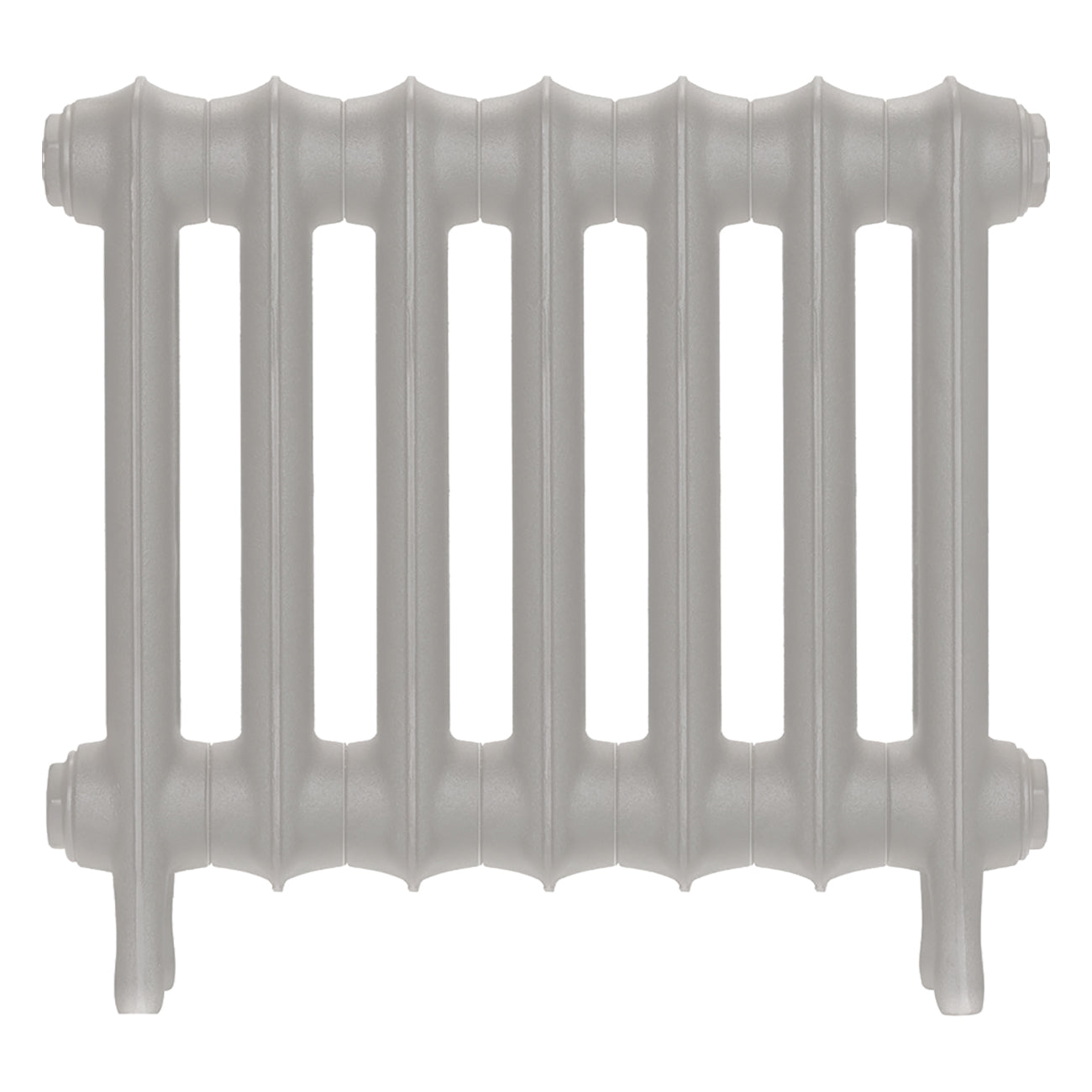 Emmeline I - Pebble Grey Cast Iron Column Radiator H407mm x W496mm 1 Column - Wall Hung