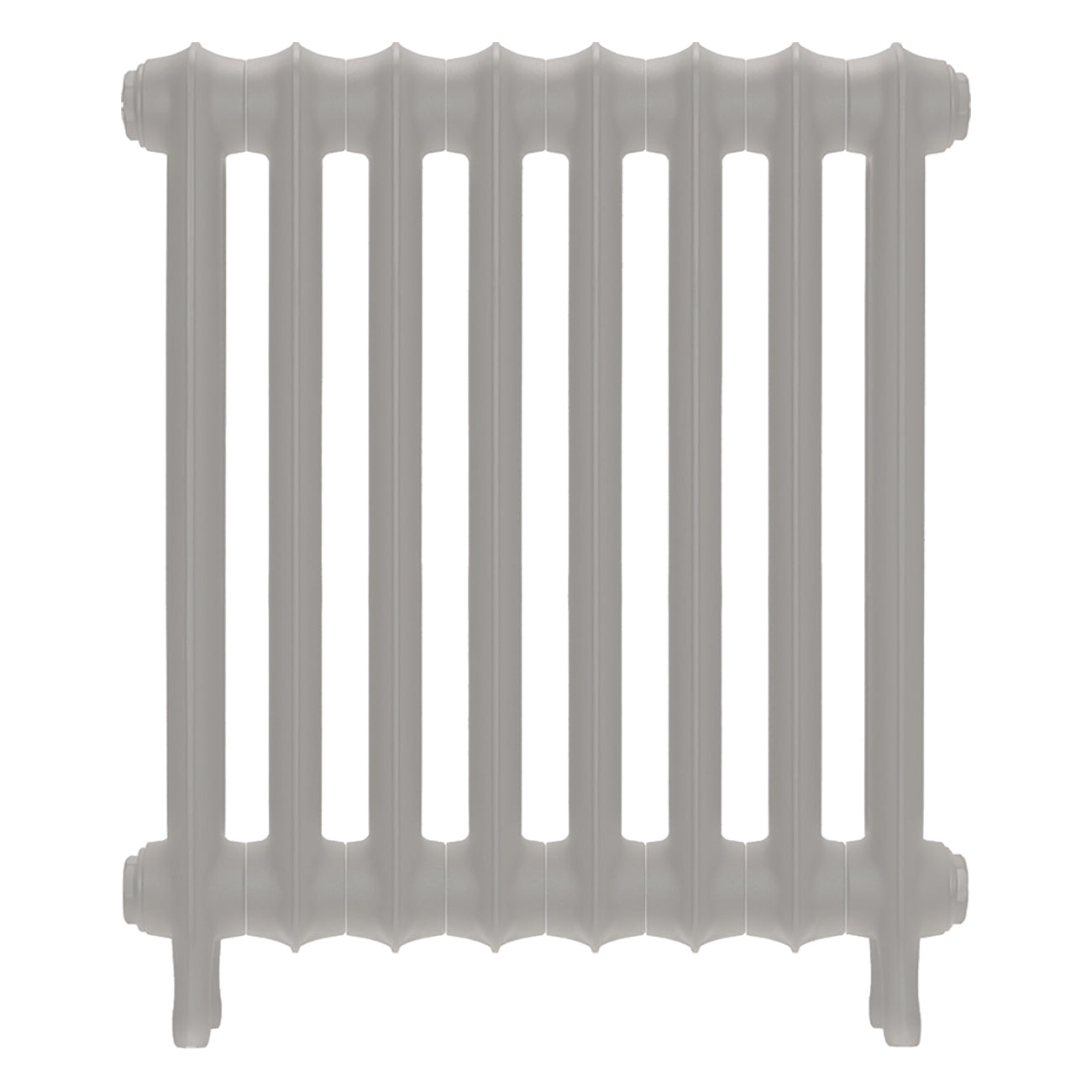 Emmeline I - Pebble Grey Cast Iron Column Radiator H607mm x W562mm 1 Column - Wall Hung