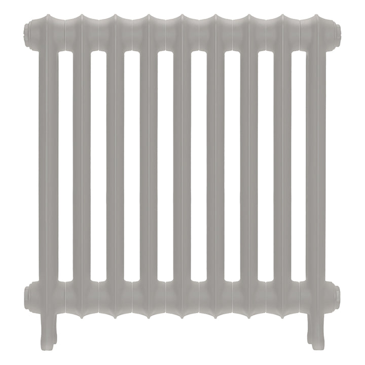 Emmeline I - Pebble Grey Cast Iron Column Radiator H607mm x W629mm 1 Column - Wall Hung