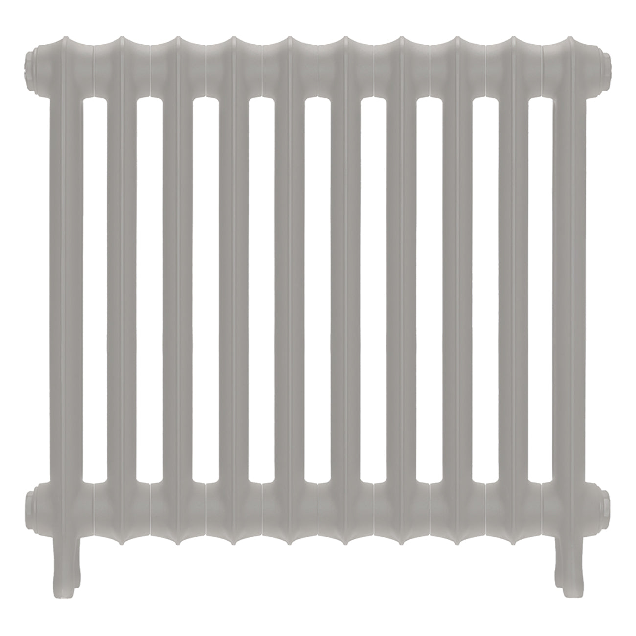 Emmeline II - Pebble Grey Cast Iron Column Radiator H613mm x W695mm 2 Column - Wall Hung