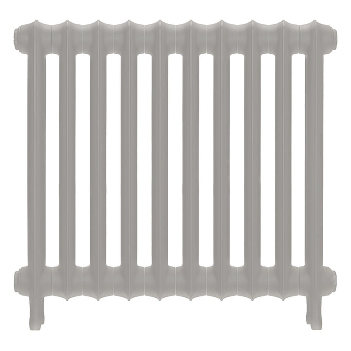 Emmeline II - Pebble Grey Cast Iron Column Radiator H613mm x W695mm 2 Column - Wall Hung