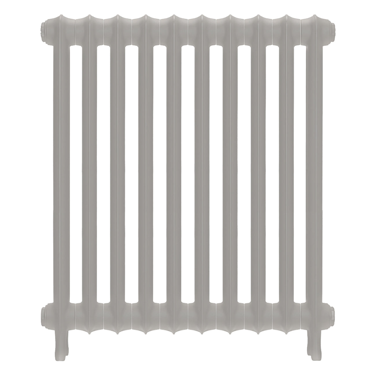 Emmeline II - Pebble Grey Cast Iron Column Radiator H813mm x W695mm 2 Column - Wall Hung