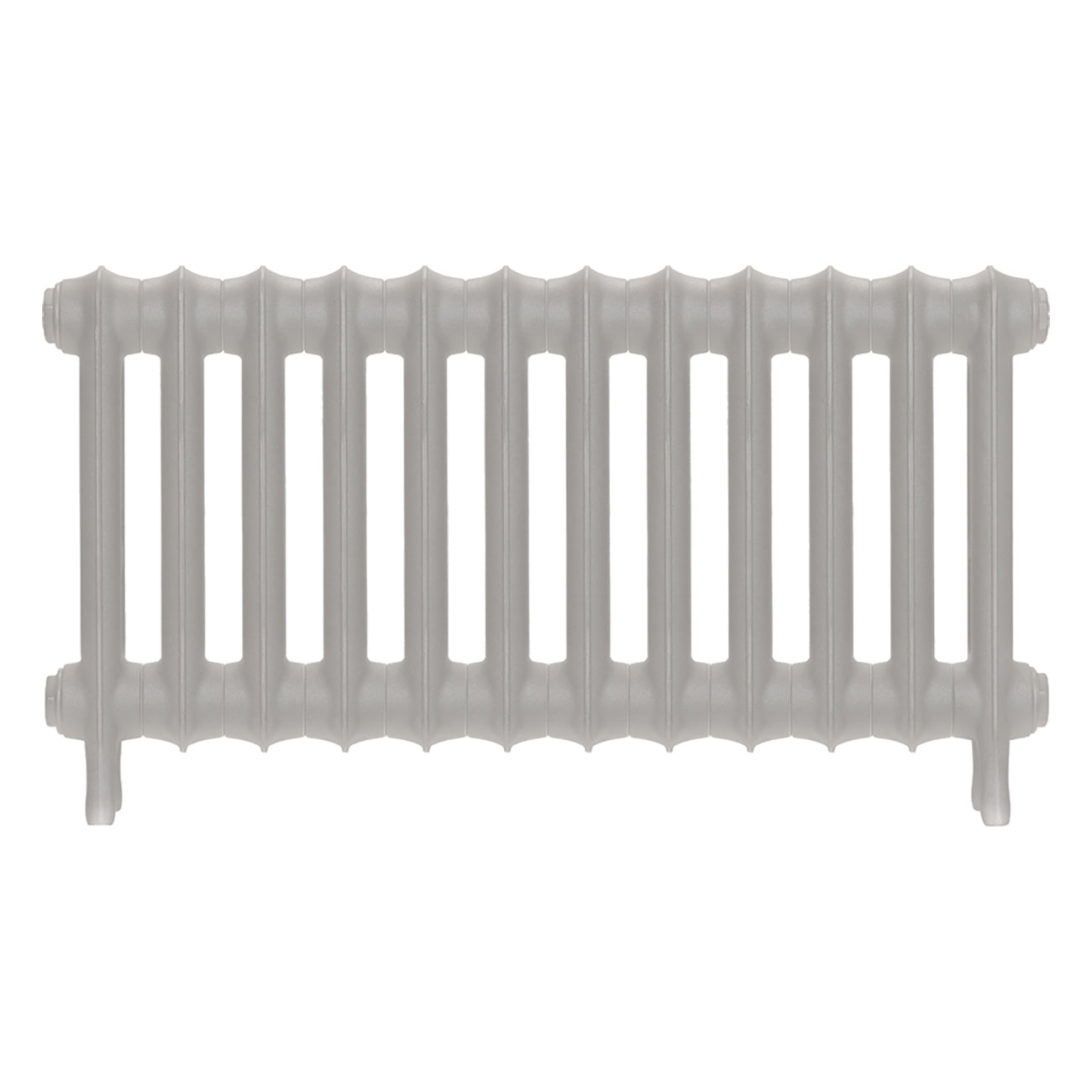 Emmeline II - Pebble Grey Cast Iron Column Radiator H413mm x W828mm 2 Column - Wall Hung