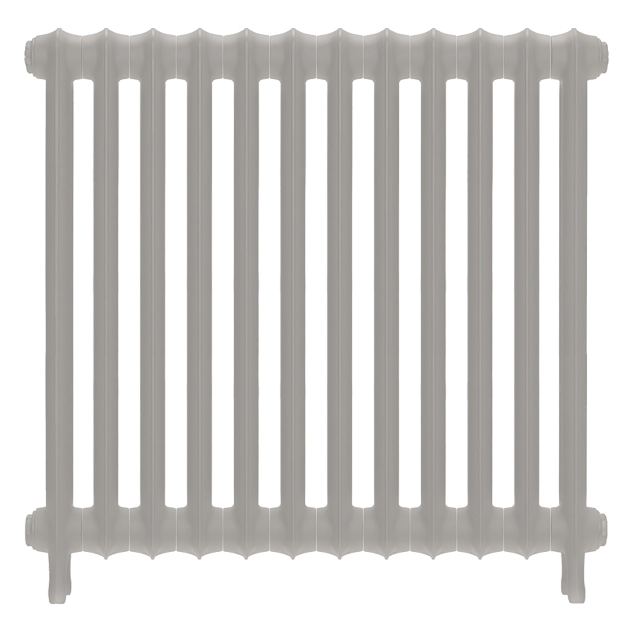 Emmeline II - Pebble Grey Cast Iron Column Radiator H813mm x W828mm 2 Column - Wall Hung