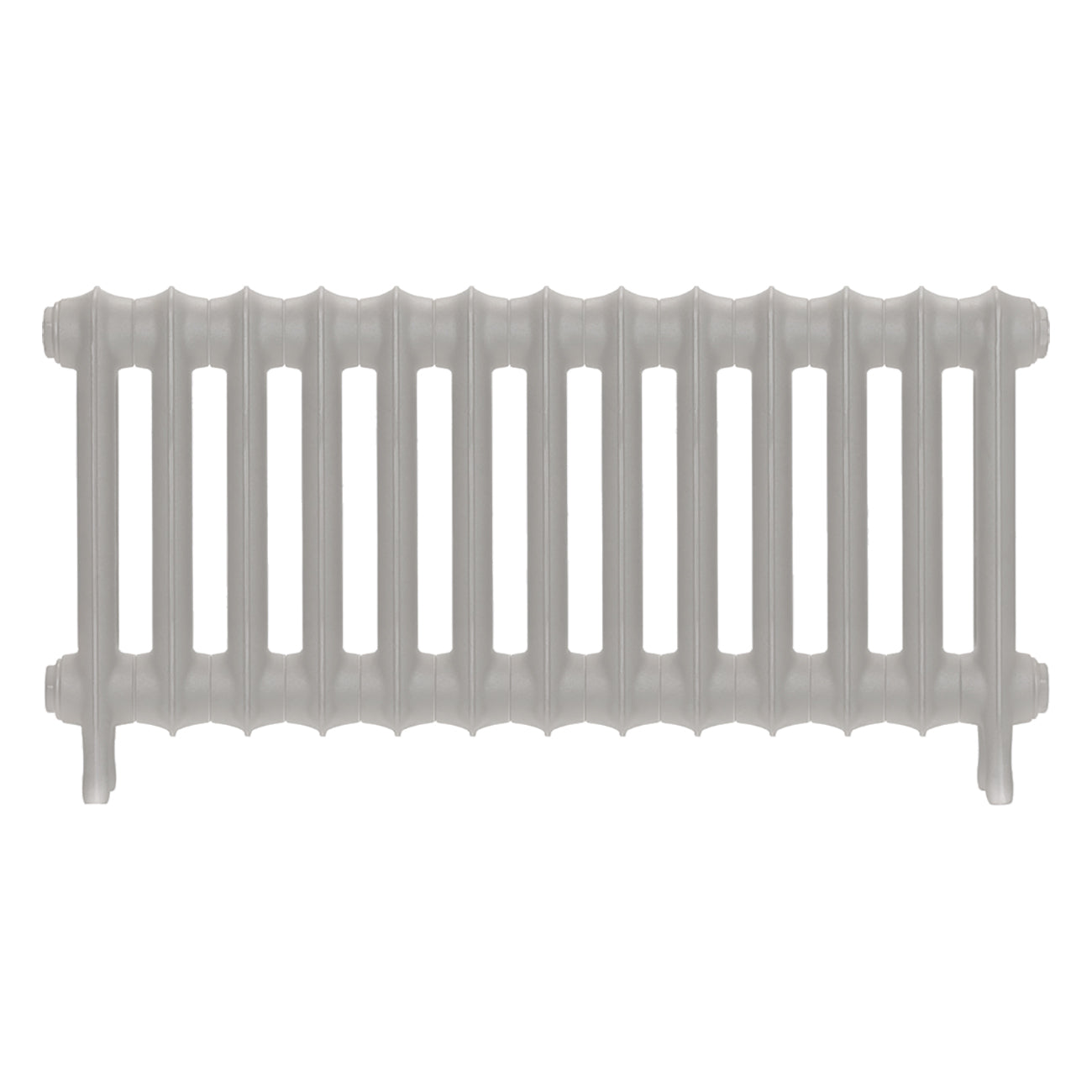 Emmeline II - Pebble Grey Cast Iron Column Radiator H413mm x W895mm 2 Column - Wall Hung