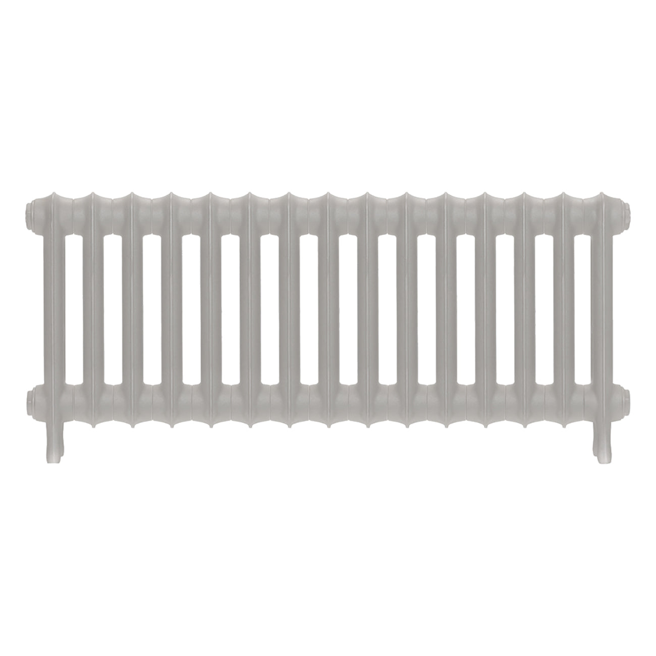 Emmeline II - Pebble Grey Cast Iron Column Radiator H413mm x W1028mm 2 Column - Wall Hung
