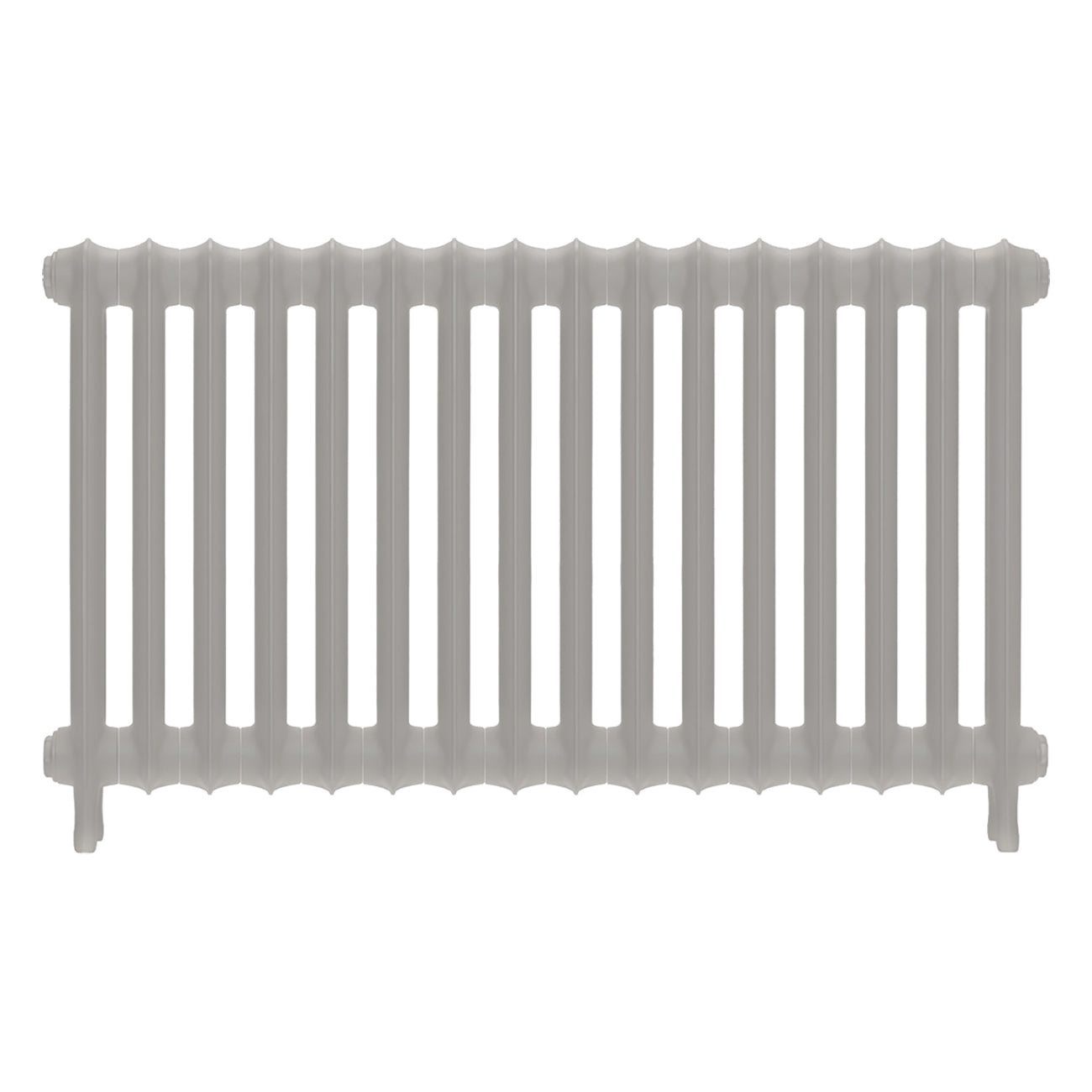 Emmeline II - Pebble Grey Cast Iron Column Radiator H613mm x W1094mm 2 Column - Wall Hung