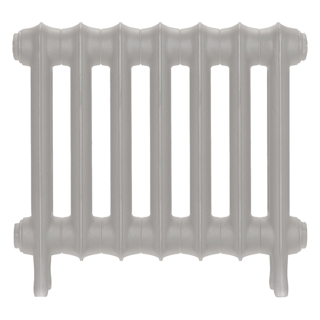 Emmeline II - Pebble Grey Cast Iron Column Radiator H413mm x W496mm 2 Column - Wall Hung