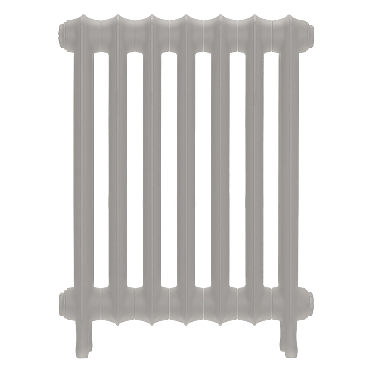 Emmeline II - Pebble Grey Cast Iron Column Radiator H613mm x W496mm 2 Column - Wall Hung