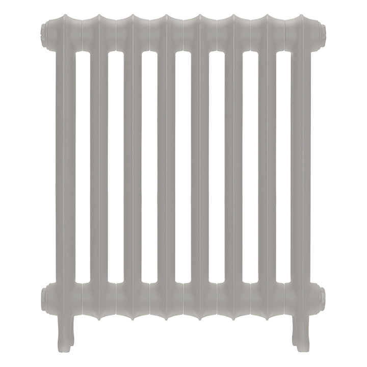 Emmeline II - Pebble Grey Cast Iron Column Radiator H613mm x W562mm 2 Column - Wall Hung