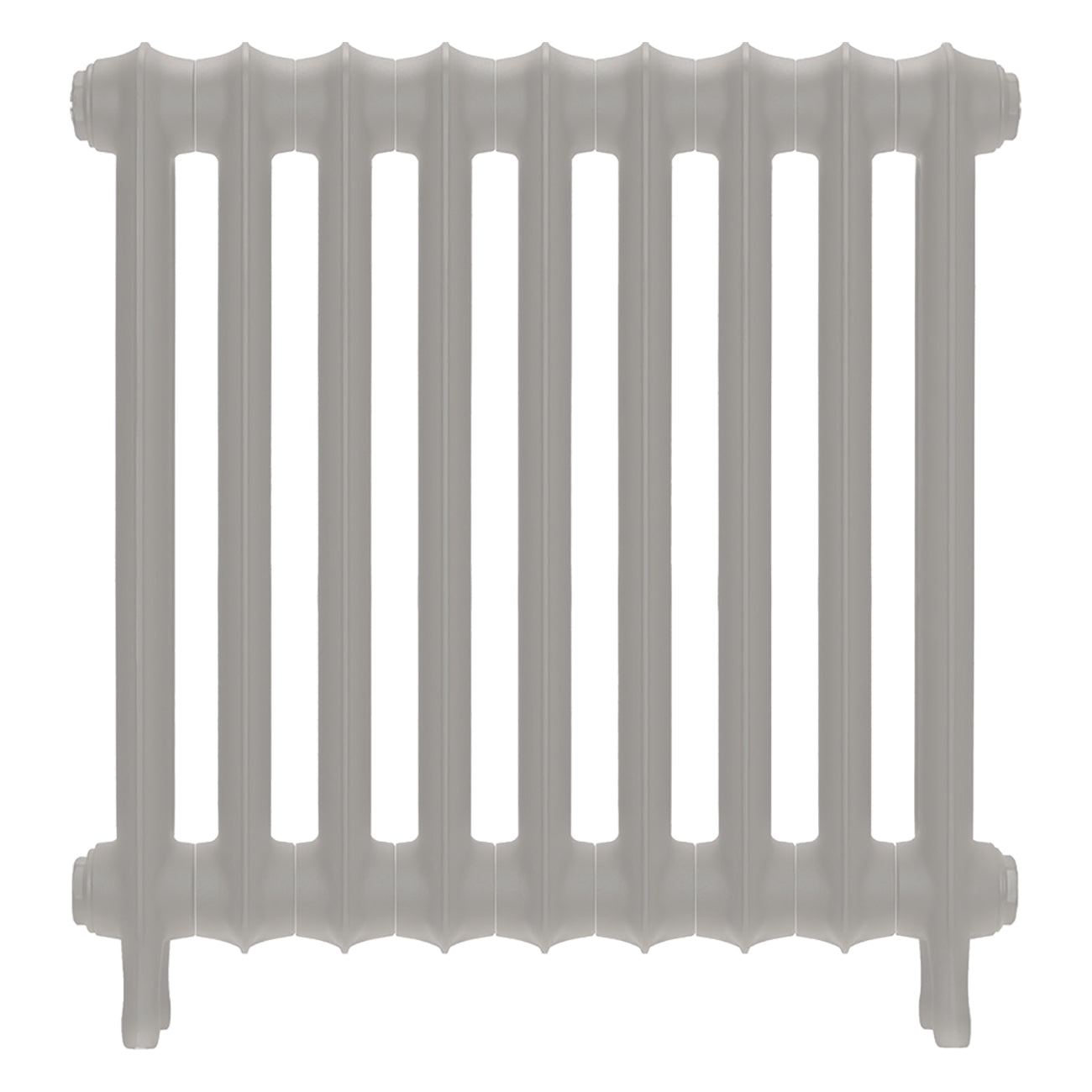 Emmeline II - Pebble Grey Cast Iron Column Radiator H613mm x W629mm 2 Column - Wall Hung