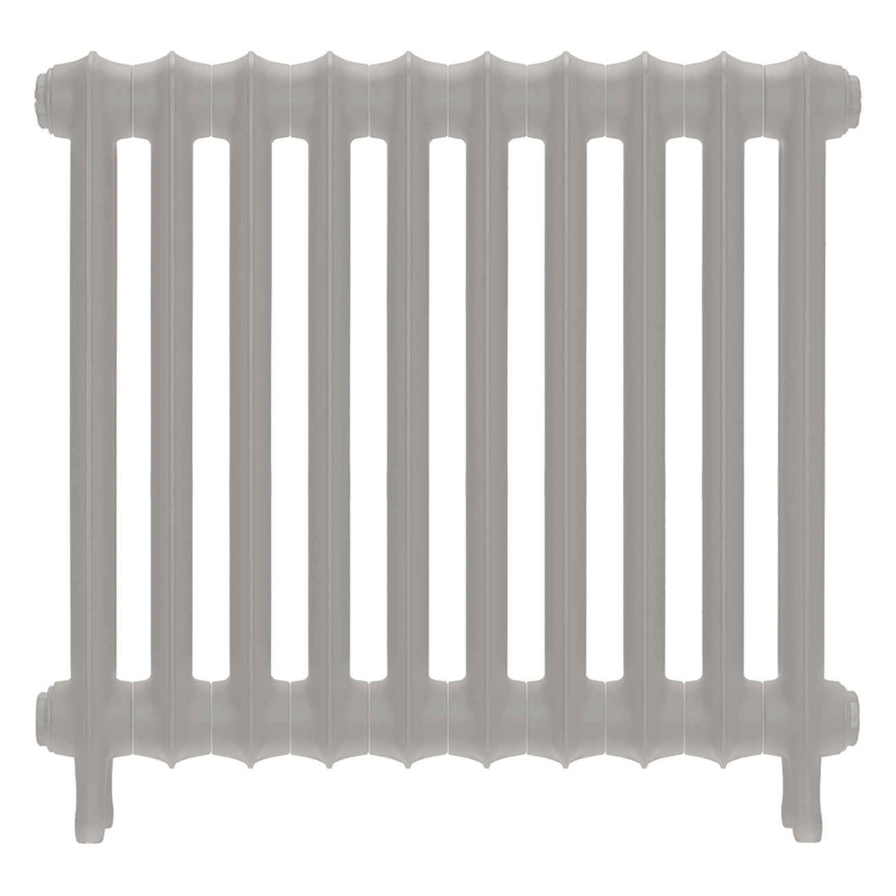Emmeline III - Pebble Grey Cast Iron Column Radiator H616mm x W695mm 3 Column - Wall Hung