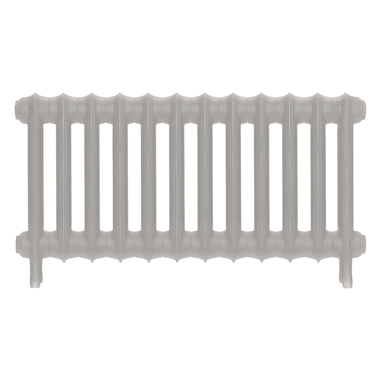 Emmeline III - Pebble Grey Cast Iron Column Radiator H416mm x W828mm 3 Column - Wall Hung